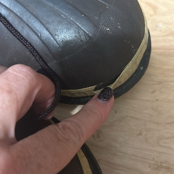 Sorel Men's Felt Lined Brown Tan Leather Duck Boots G089 Size 8 - Picture 5 of 6